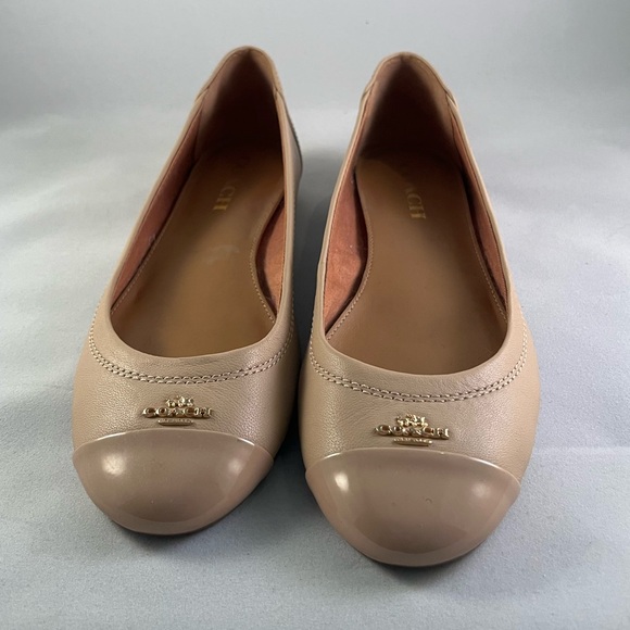 Coach leather/patent leather tan ballet flats size 7 - Picture 6 of 6